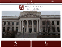 Tablet Screenshot of abbottlawfirm.com